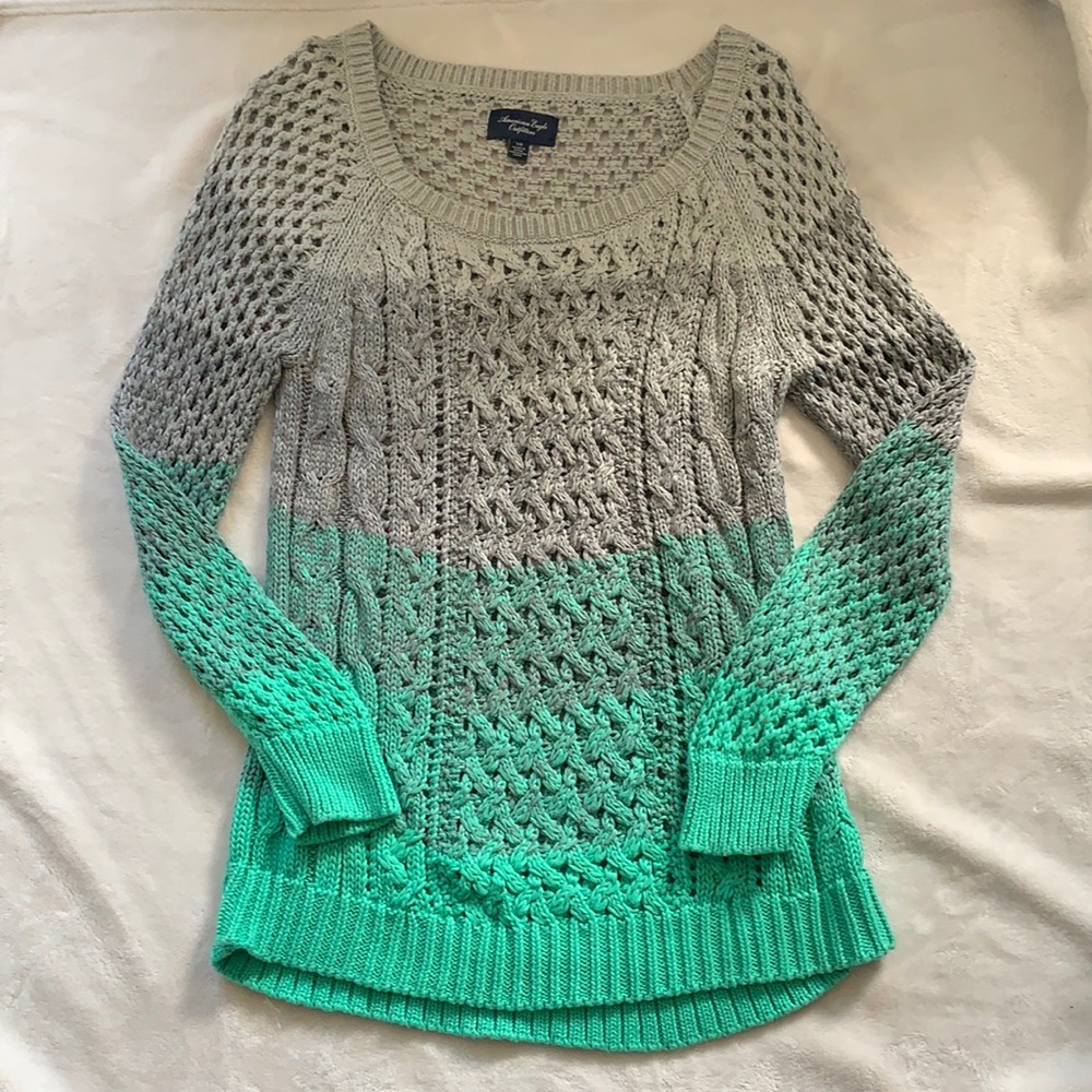 American Eagle Knit Ombré Sweater
